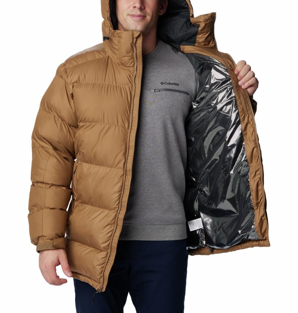 Columbia Mens Pike Lake Polyester Standard Length Parka Jacket, Delta Brown, Large
