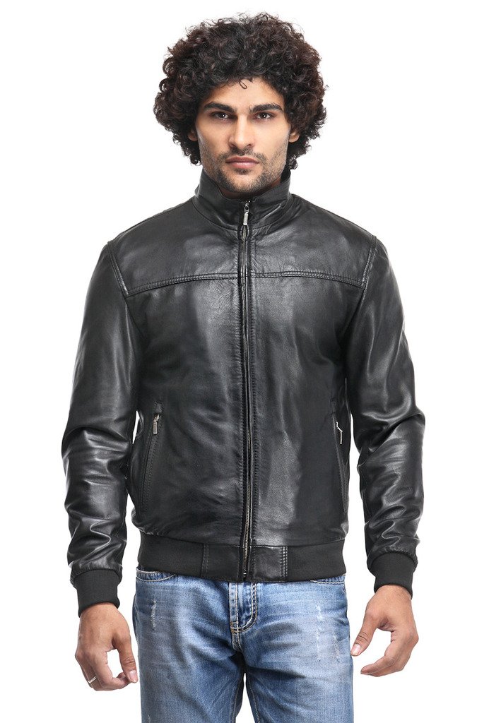TEAKWOOD LEATHERS Genuine Leather Biket Jacket for Men, Hiking Casual Traveller Jacket for Men | 10006BLACKXL