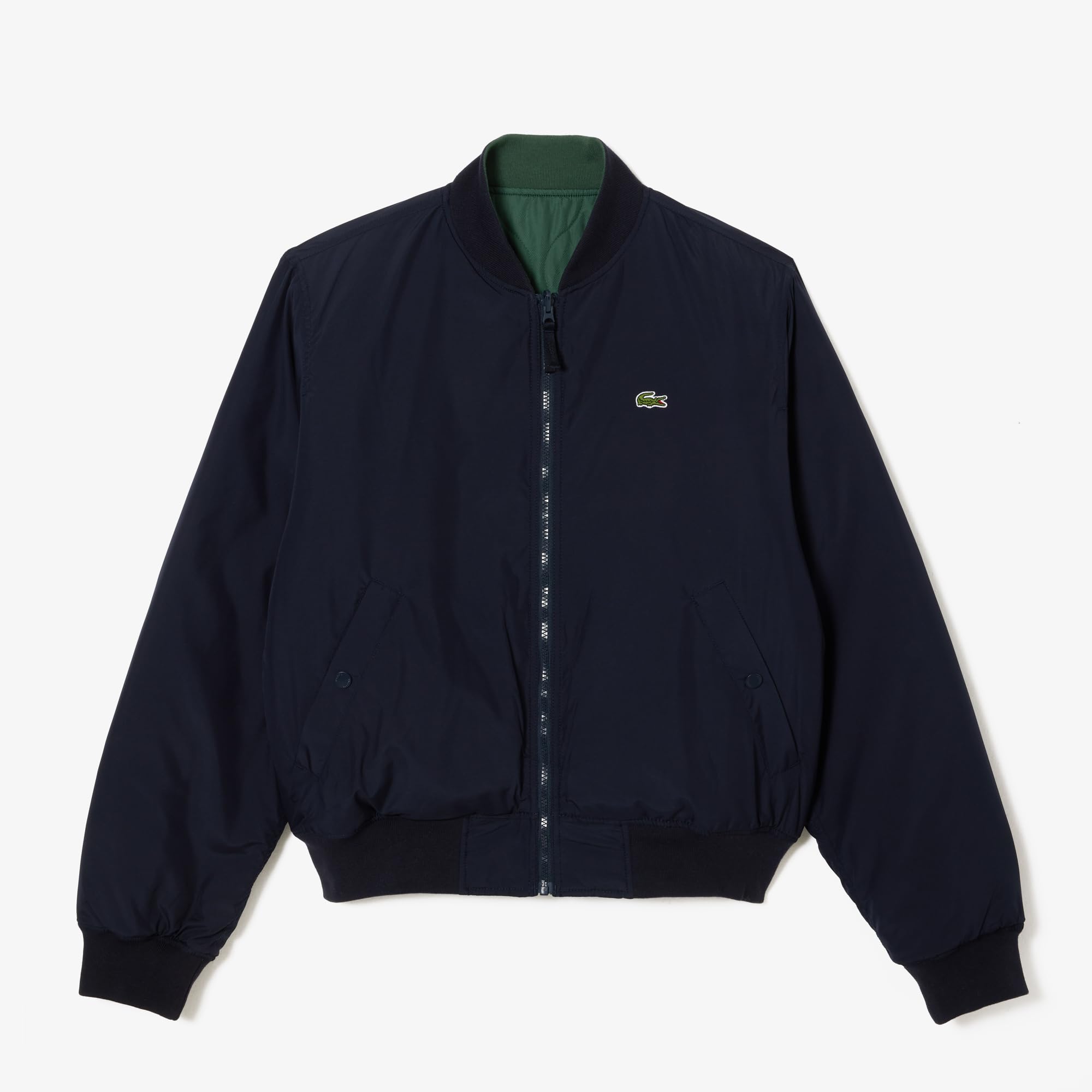 Lacoste Men's Wrap Coat (BH0550MI7_Navy Blue/Dark Green_M) - Image 8