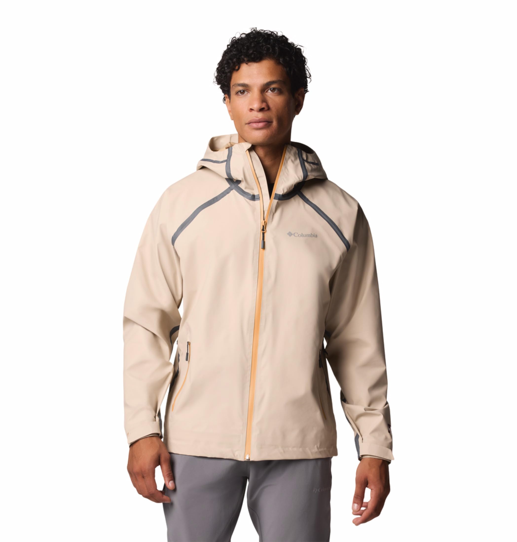 Columbia Men Brown Outdry Extreme Waterproof Reign No Shine Rain Jacket, M