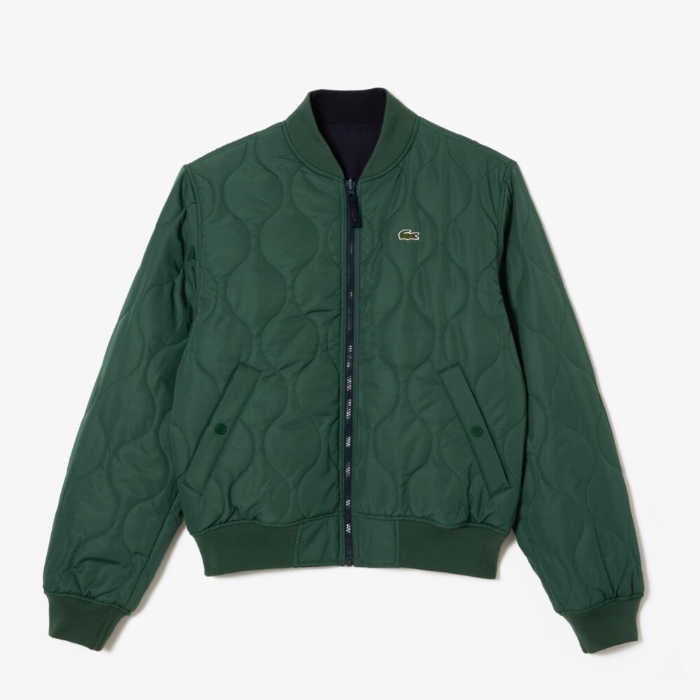 Lacoste Men's Wrap Coat (BH0550MI7_Navy Blue/Dark Green_M) - Image 5
