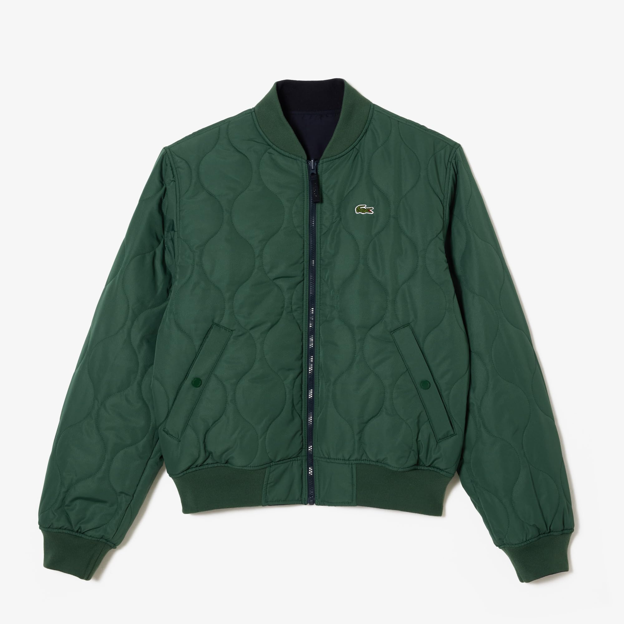 Lacoste Men's Wrap Coat (BH0550MI7_Navy Blue/Dark Green_M) - Image 5