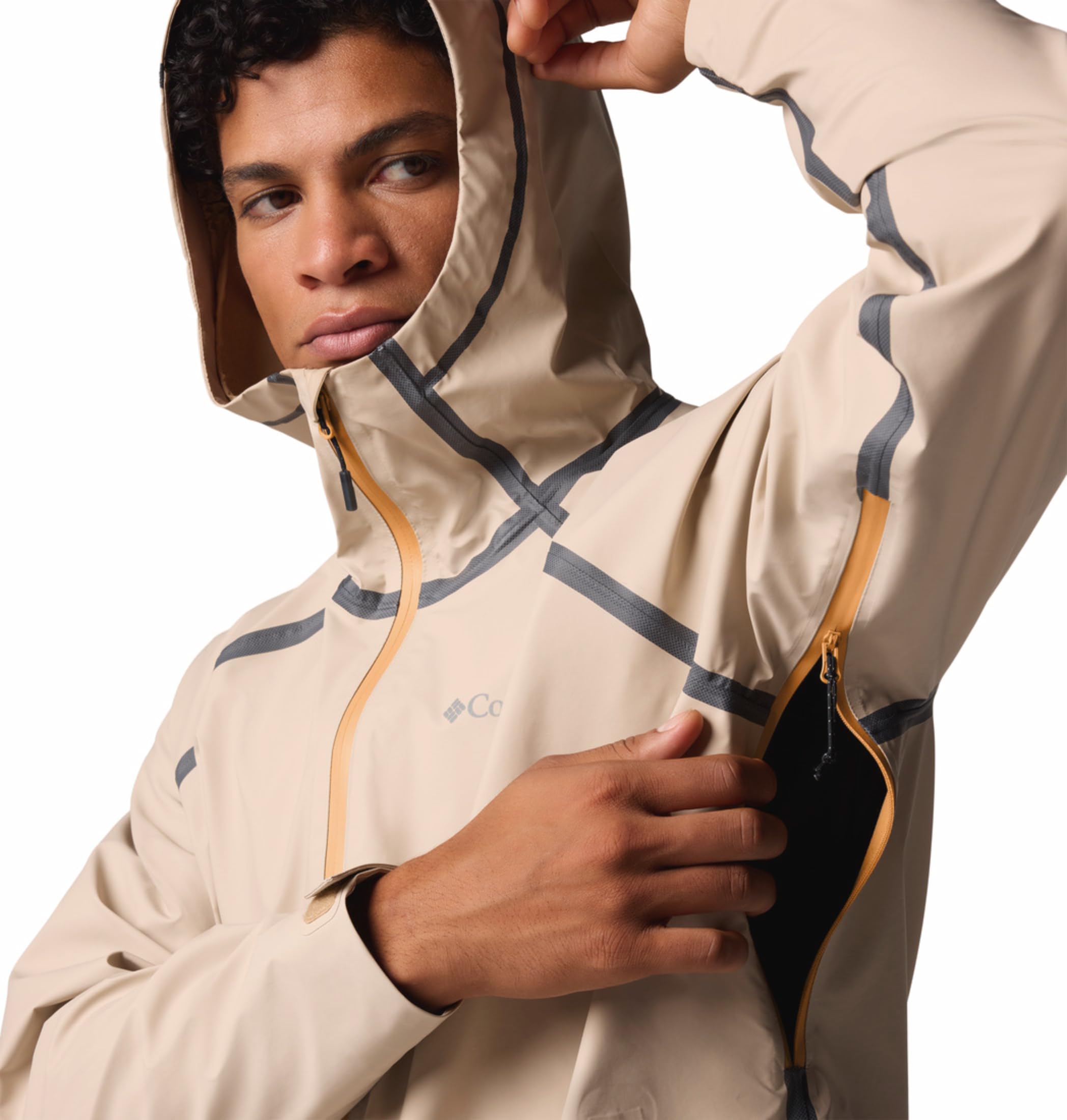 Columbia Men Brown Outdry Extreme Waterproof Reign No Shine Rain Jacket, M - Image 5