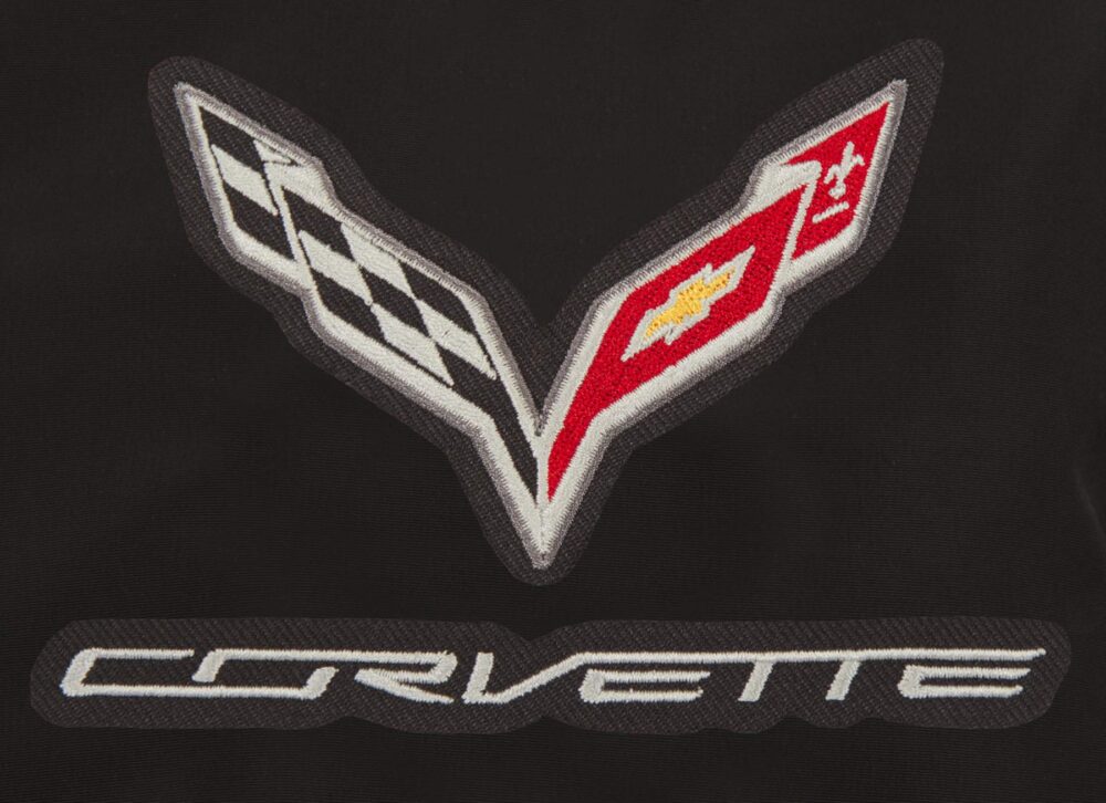 Jh Design Men's Chevy Corvette Jacket Lightweight Zip-Up Nylon Coat (X-Large, Black) - Image 4