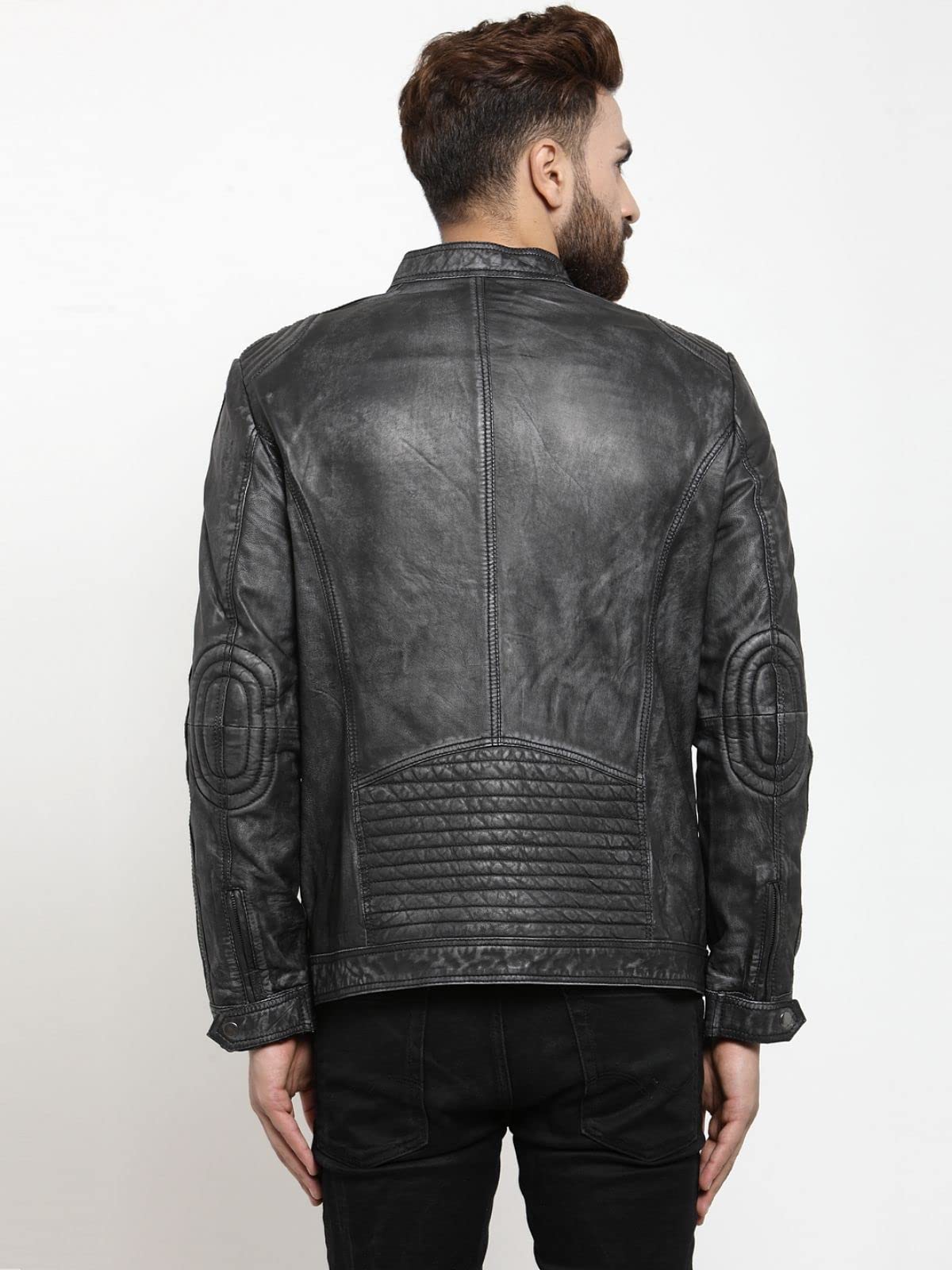 TEAKWOOD LEATHERS Men's Genuine Leather Regular Fit, Collared Neck Biker Jacket for Men (Black, S) - Image 6