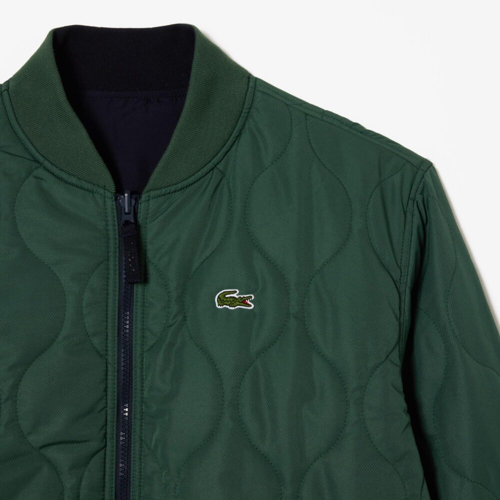 Lacoste Men's Wrap Coat (BH0550MI7_Navy Blue/Dark Green_M) - Image 4