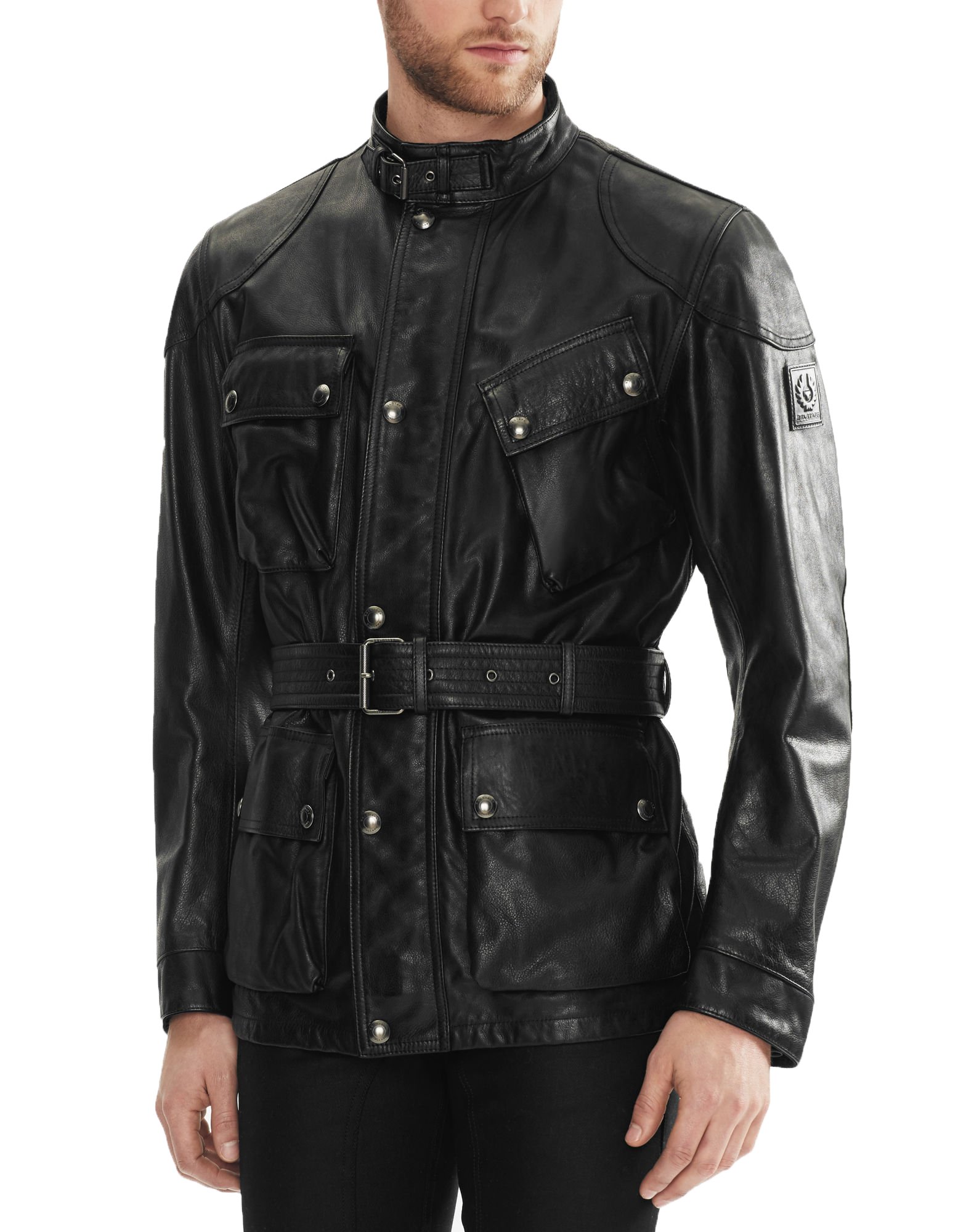 Tiger Zinda Hai Mens Long Spicy Look Genuine Lambskin Leather Jacket, Biker Jacket